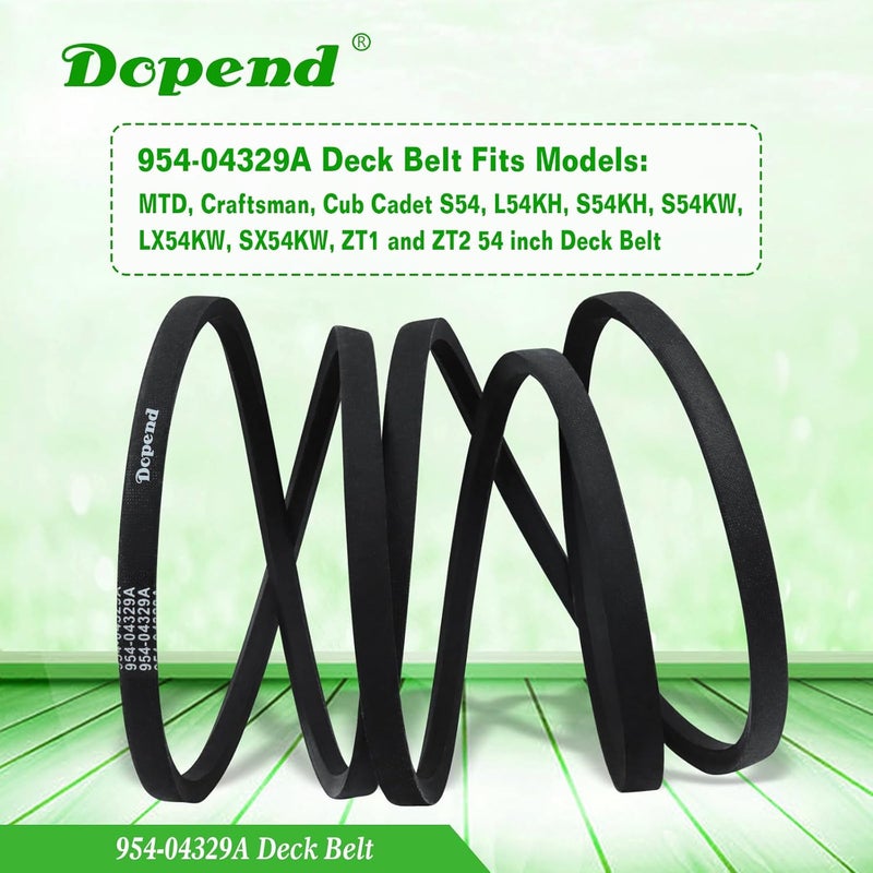 Dopend 954-04329A Deck Belt 5/8'' x 148-1/4'' for Cub Cadet ZT1, RZT-L54, MTD, Craftsman Lawn Mowers, Replaces 954-04329A 54 inch Deck Drive Belt Cub Cadet 954-04329, 754-04329,754-04329A - Image 5